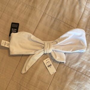 Express White Bow Tie tube Top